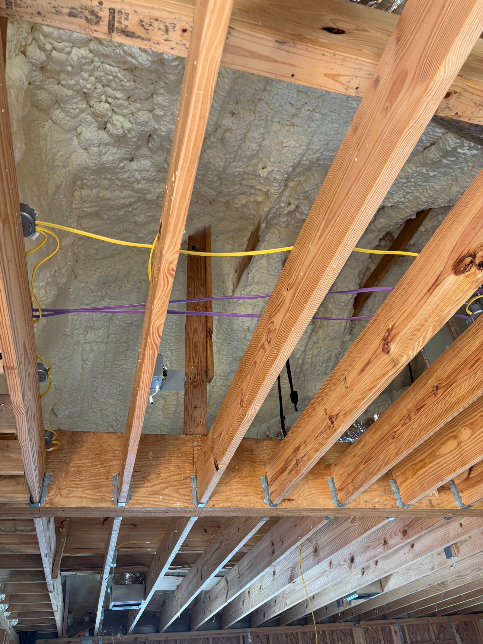 Spray foam on attic rafters South Louisiana