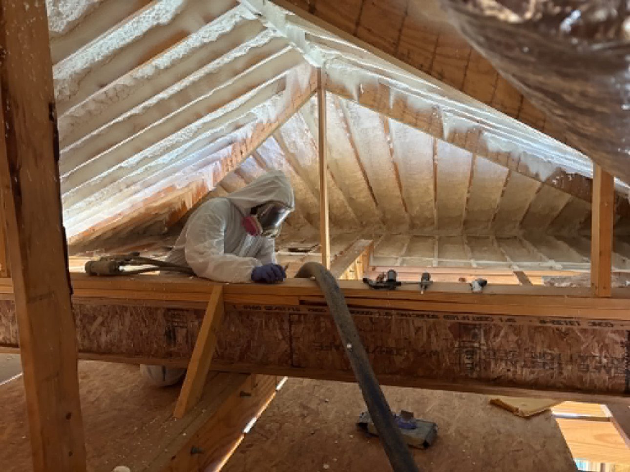 Attic spray foam insulation South Louisiana