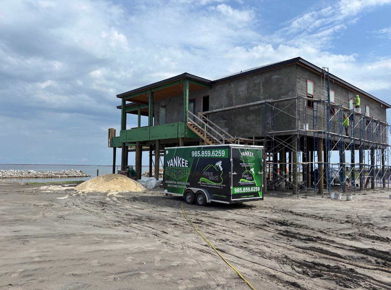Camp insulation spray foam South Louisiana coastal
