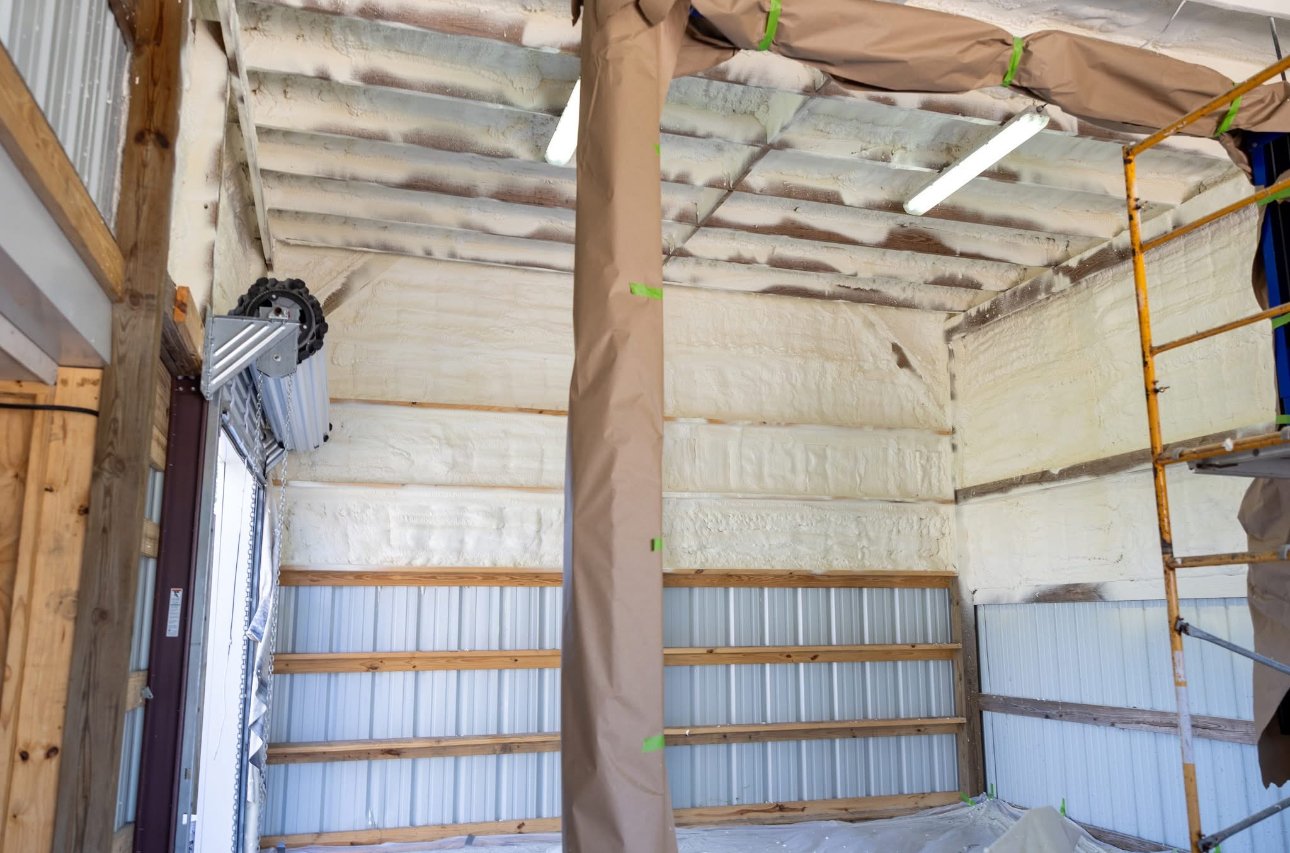 Metal building spray foam insulation South Louisiana